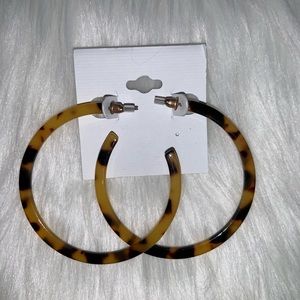 NEW Dark brown and yellow fantasy hoops ✨